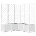 Miniatyrbilde 1 av 9: vidaXL Plantekasse med espalier hvit 120x120x136 cm PP