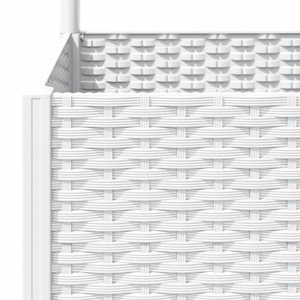 vidaXL Plantekasse med espalier hvit 80x80x136 cm PP