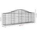 Miniatyrbilde 6 av 6: vidaXL Gabionkurver buede 13 stk 200x30x60/80 cm galvanisert jern