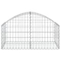 Miniatyrbild 3 av 5: vidaXL Gabion bågformad 100x50x40/60 cm galvaniserat järn