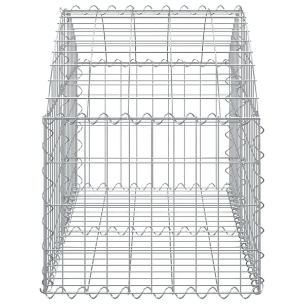 vidaXL Gabion bågformad 100x50x40/60 cm galvaniserat järn