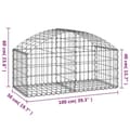 Miniatyrbild 5 av 5: vidaXL Gabion bågformad 100x50x40/60 cm galvaniserat järn