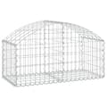 Miniatyrbild 2 av 5: vidaXL Gabion bågformad 100x50x40/60 cm galvaniserat järn