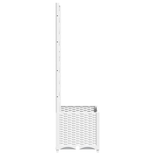 vidaXL Plantekasse med espalier hvit 40x40x136 cm PP