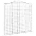 Miniatyrbild 2 av 5: vidaXL Gabion bågformad 200x30x200/220 cm galvaniserat järn