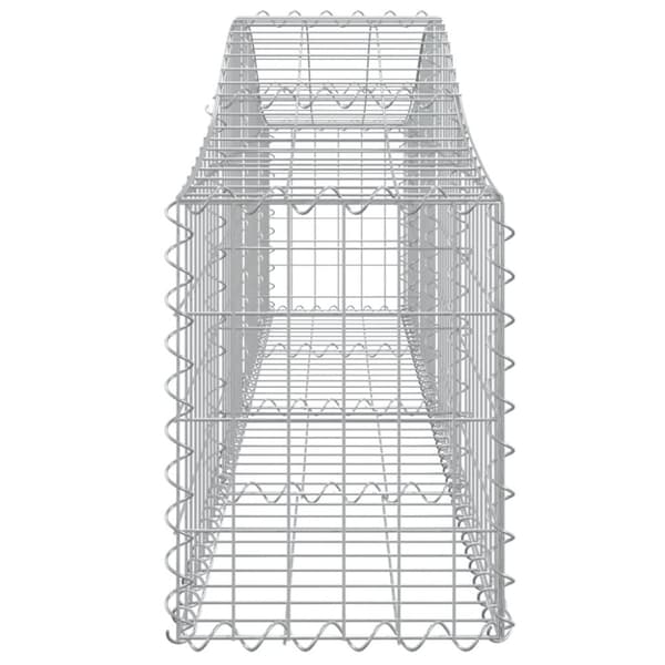 vidaXL Gabionkurver buede 14 stk 200x30x40/60 cm galvanisert jern