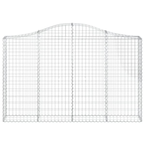 vidaXL Gabionkurver buede 5 stk 200x30x120/140 cm galvanisert jern