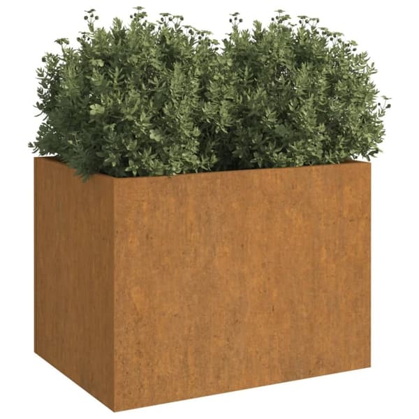 vidaXL Odlingslåda 62x47x46 cm rosttrögt stål