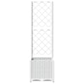 Miniatyrbillede 3 af 8: vidaXL plantekasse med espalier 40x40x136 cm PP hvid