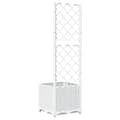 Miniatyrbillede 5 af 8: vidaXL plantekasse med espalier 40x40x136 cm PP hvid