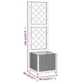 Miniatyrbillede 6 af 8: vidaXL plantekasse med espalier 40x40x136 cm PP hvid