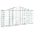 Miniatyrbillede 3 af 6: vidaXL buede gabionkurve 6 stk. 200x30x80/100 cm galvaniseret jern