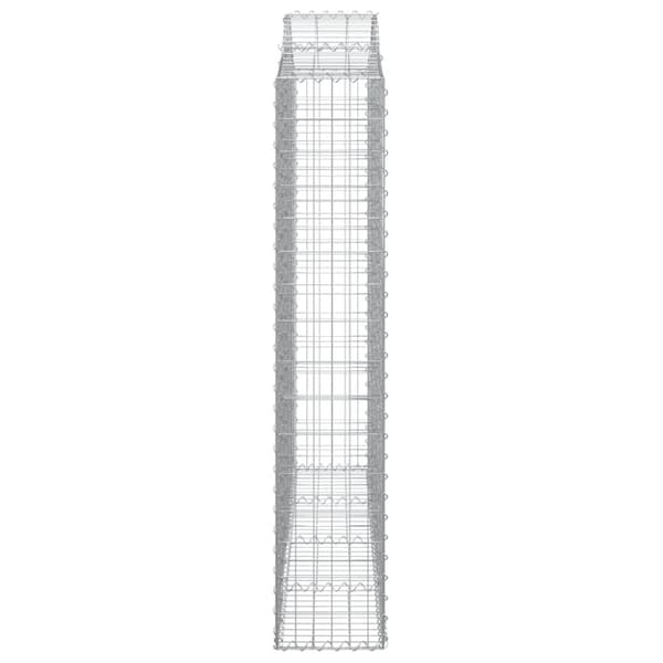 vidaXL Kaarevat kivikorit 7 kpl 200x30x160/180 cm galvanoitu rauta