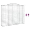 Pikkukuva 2 / 6: vidaXL Kaarevat kivikorit 7 kpl 200x30x160/180 cm galvanoitu rauta