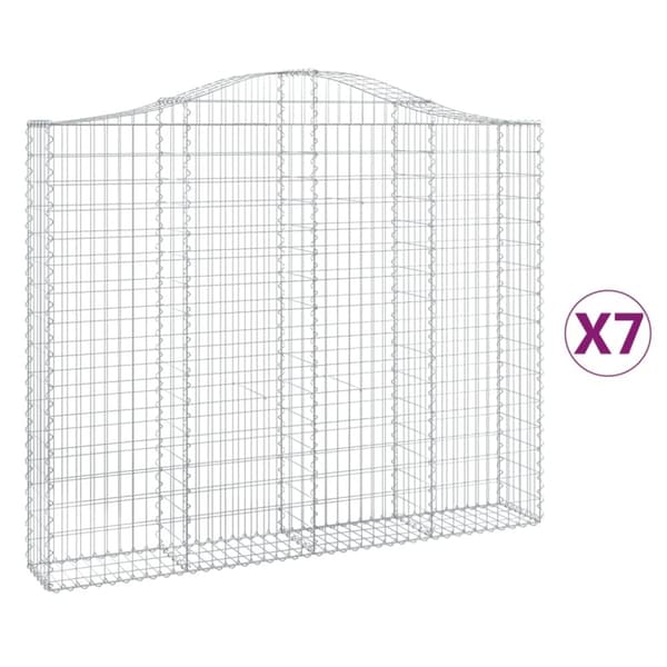 vidaXL Kaarevat kivikorit 7 kpl 200x30x160/180 cm galvanoitu rauta