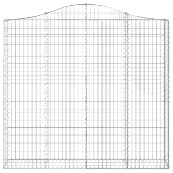 vidaXL buede gabionkurve 5 stk. 200x30x180/200 cm galvaniseret jern