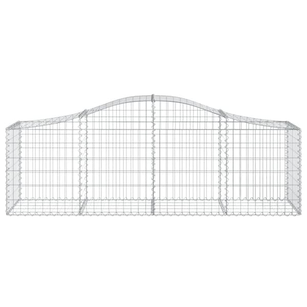 vidaXL Gabioner bågformade 8 st 200x50x60/80 cm galvaniserat järn