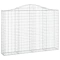 Miniatyrbillede 3 af 6: vidaXL buede gabionkurve 7 stk. 200x30x140/160 cm galvaniseret jern