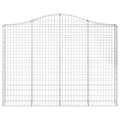 Miniatyrbillede 4 af 6: vidaXL buede gabionkurve 7 stk. 200x30x140/160 cm galvaniseret jern