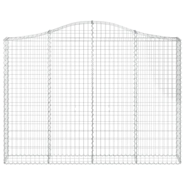 vidaXL buede gabionkurve 9 stk. 200x30x140/160 cm galvaniseret jern