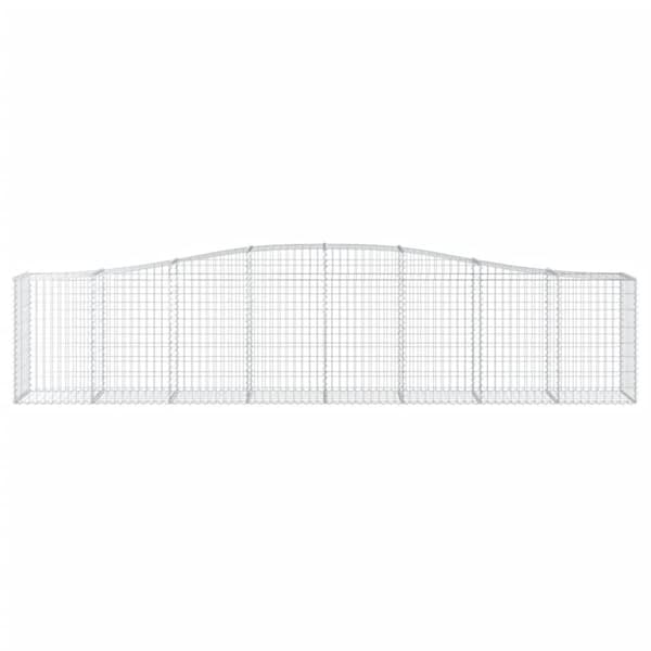 vidaXL buede gabionkurve 9 stk. 400x50x80/100 cm galvaniseret jern