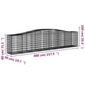 Miniatyrbillede 6 af 6: vidaXL buede gabionkurve 9 stk. 400x50x80/100 cm galvaniseret jern
