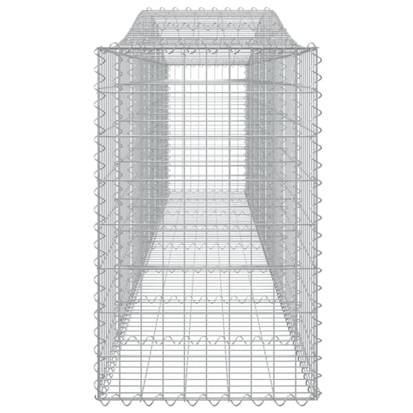 vidaXL buede gabionkurve 2 stk. 400x50x80/100 cm galvaniseret jern