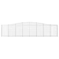 Miniatyrbillede 4 af 6: vidaXL buede gabionkurve 25 stk. 400x30x80/100 cm galvaniseret jern