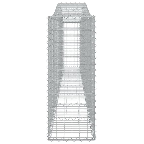 vidaXL buede gabionkurve 25 stk. 400x30x80/100 cm galvaniseret jern