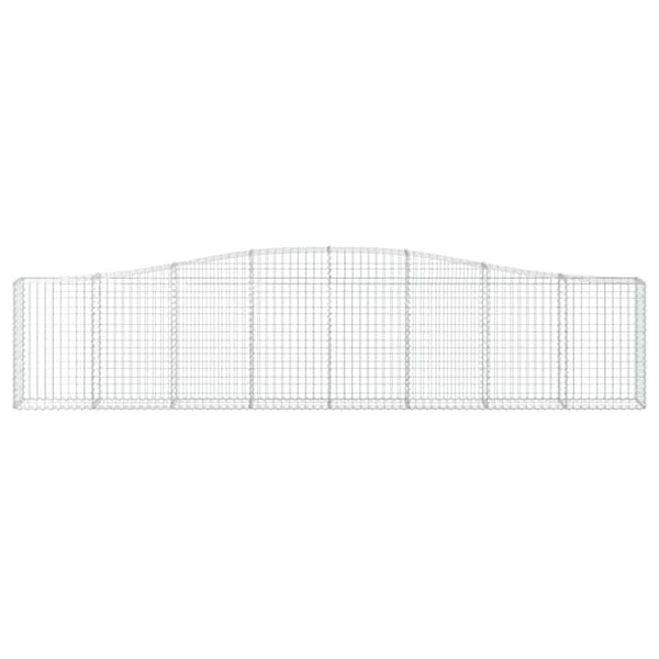 vidaXL Kaarevat kivikorit 2 kpl 400x30x80/100 cm galvanoitu rauta