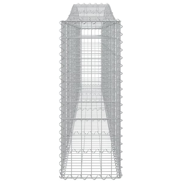 vidaXL buede gabionkurve 3 stk. 400x30x80/100 cm galvaniseret jern