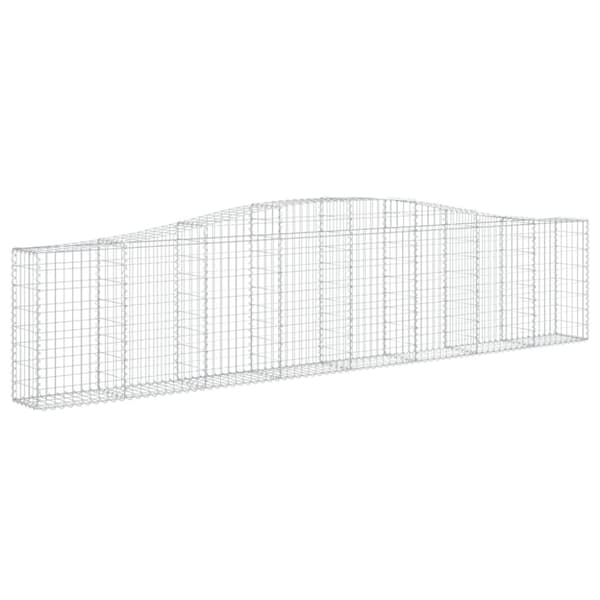 vidaXL buede gabionkurve 4 stk. 400x30x80/100 cm galvaniseret jern