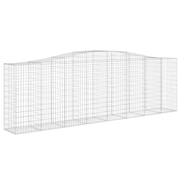 vidaXL Kaarevat kivikorit 10 kpl 400x50x120/140 cm galvanoitu rauta