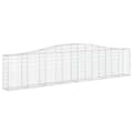 Miniatyrbillede 3 af 6: vidaXL buede gabionkurve 10 stk. 400x30x80/100 cm galvaniseret jern