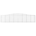 Miniatyrbillede 4 af 6: vidaXL buede gabionkurve 10 stk. 400x30x80/100 cm galvaniseret jern