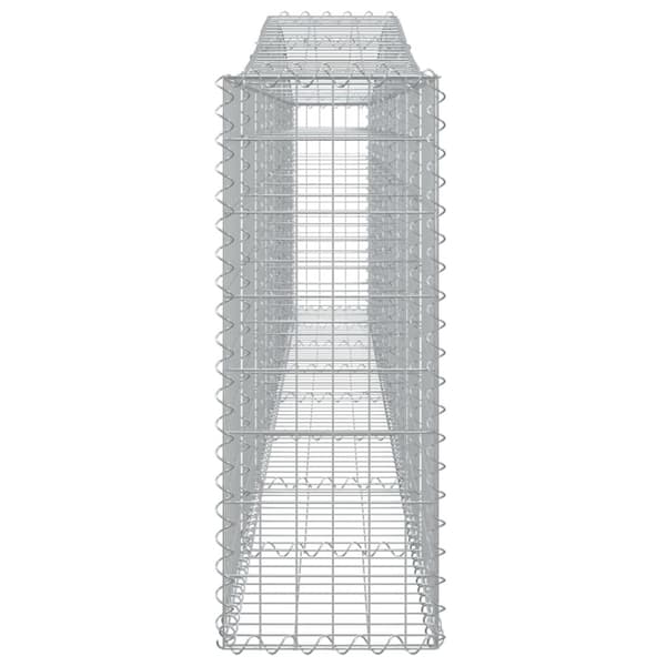 vidaXL buede gabionkurve 10 stk. 400x30x80/100 cm galvaniseret jern