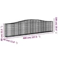 Miniatyrbillede 6 af 6: vidaXL buede gabionkurve 10 stk. 400x30x80/100 cm galvaniseret jern