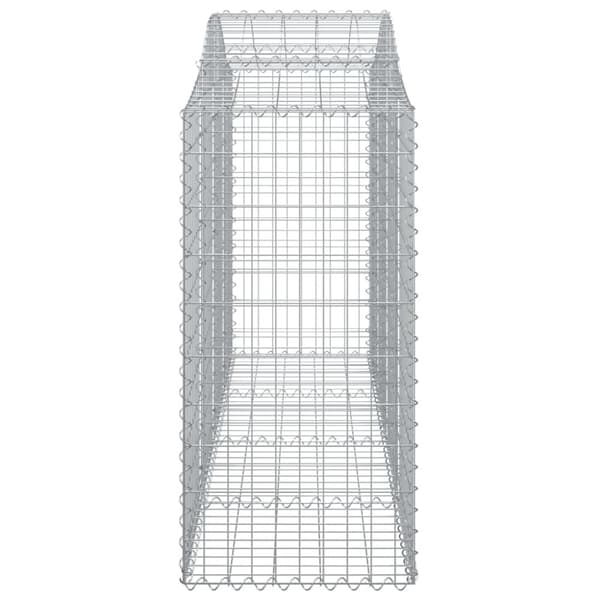 vidaXL buede gabionkurve 11 stk. 200x50x120/140 cm galvaniseret jern