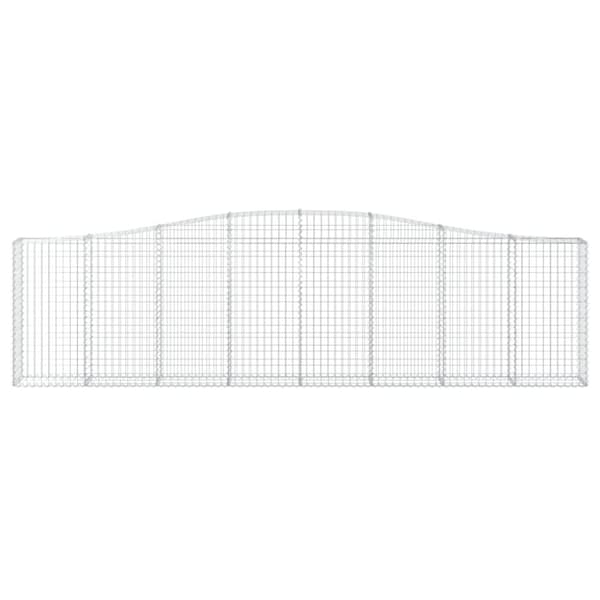 vidaXL buede gabionkurve 3 stk. 400x30x100/120 cm galvaniseret jern