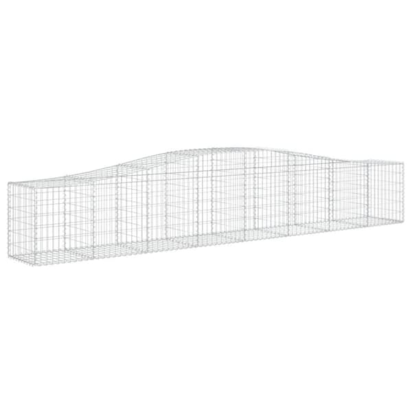 vidaXL buede gabionkurve 2 stk. 400x50x60/80 cm galvaniseret jern