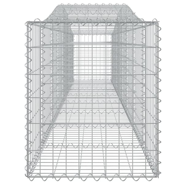 vidaXL buede gabionkurve 2 stk. 400x50x60/80 cm galvaniseret jern