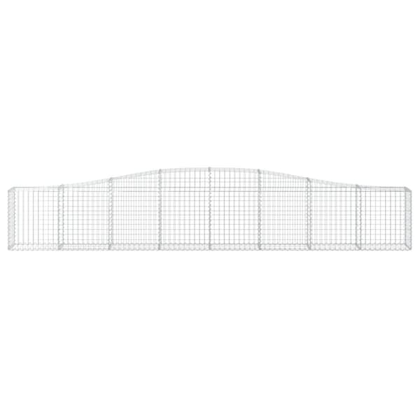 vidaXL Kaarevat kivikorit 10 kpl 400x30x60/80 cm galvanoitu rauta