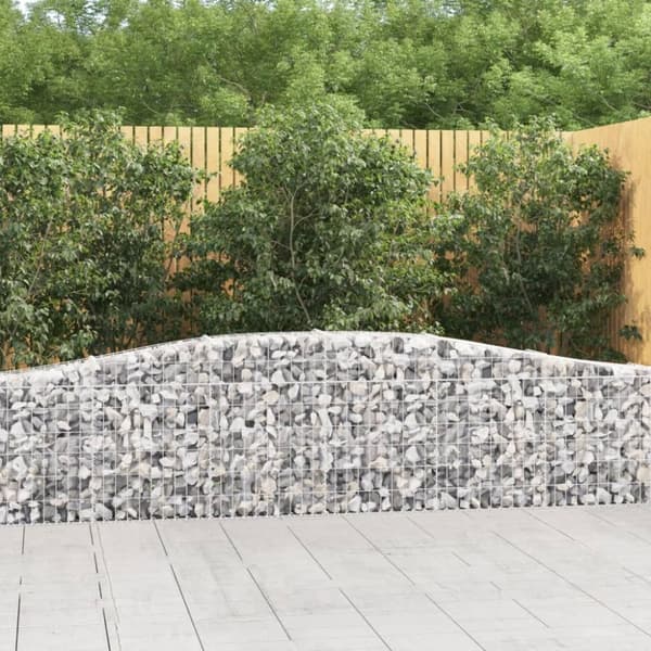 vidaXL Kaarevat kivikorit 10 kpl 400x30x60/80 cm galvanoitu rauta