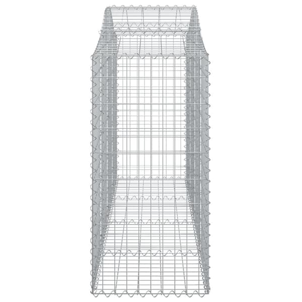vidaXL buede gabionkurve 12 stk. 200x50x120/140 cm galvaniseret jern