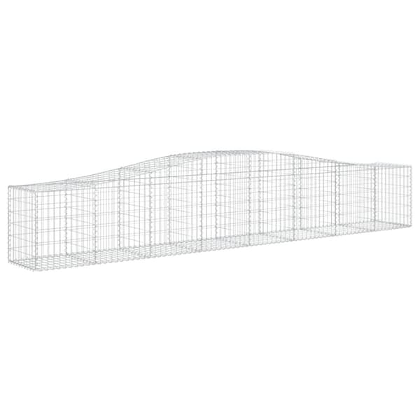 vidaXL buede gabionkurve 20 stk. 400x50x60/80 cm galvaniseret jern