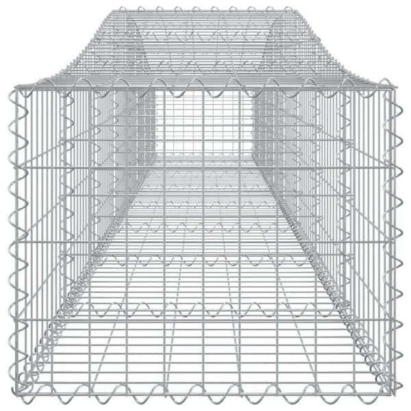 vidaXL buede gabionkurve 4 stk. 400x50x40/60 cm galvaniseret jern