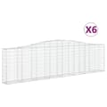 Miniatyrbillede 2 af 6: vidaXL buede gabionkurve 6 stk. 400x30x100/120 cm galvaniseret jern
