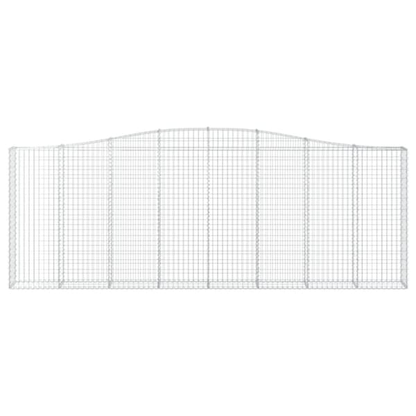 vidaXL buede gabionkurve 7 stk. 400x30x140/160 cm galvaniseret jern