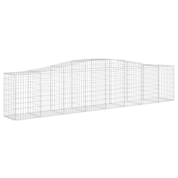 vidaXL buede gabionkurve 25 stk. 400x50x80/100 cm galvaniseret jern