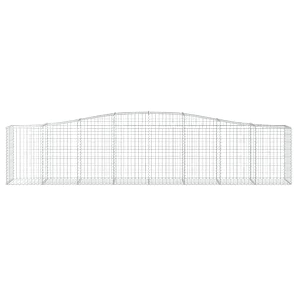 vidaXL buede gabionkurve 25 stk. 400x50x80/100 cm galvaniseret jern